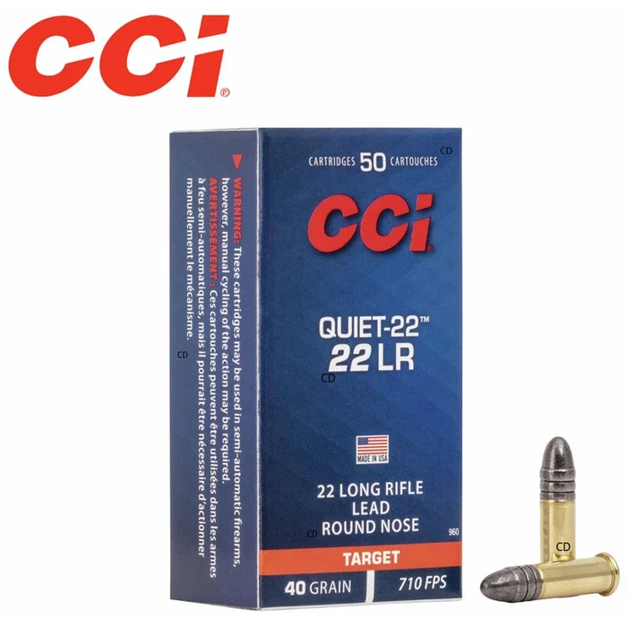 Munitions CCI 22LR Plinking Quiet-22 40 Grains Par 50