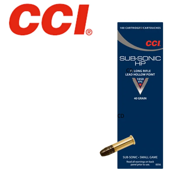 MUNITIONS CCI 22LR SMALL GAME SUB-SONIC HP 40 Grains PAR 100