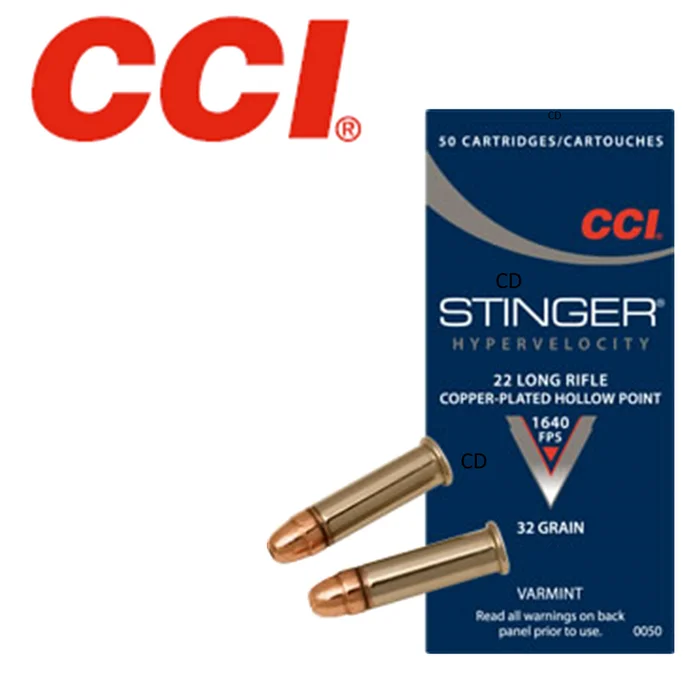 Munitions CCI 22LR Varmint Stinger 30 Grains Cuivrée Par 50
