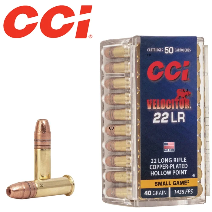 MUNITIONS CCI 22LR VELOCITOR 40GR CUIVREE GDHP 40 Grains PAR 50