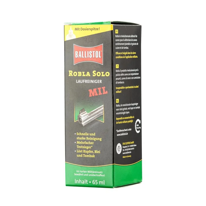 Nettoyant pour Canons Ballistol Robla Solo – Puissant et Efficace – Protection Anticorrosion – Entretien Facile des Armes