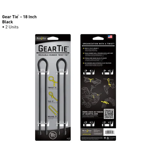 NIGT182PK01 – Nite Ize Gear Tie 46 cm Black