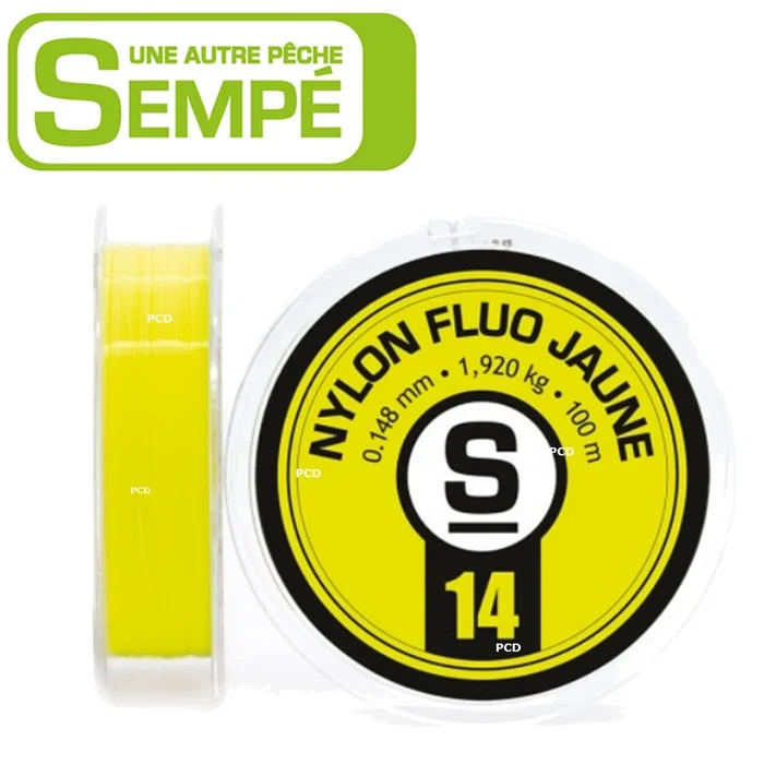 NYLON PIERRE SEMPE FLUO JAUNE 100M