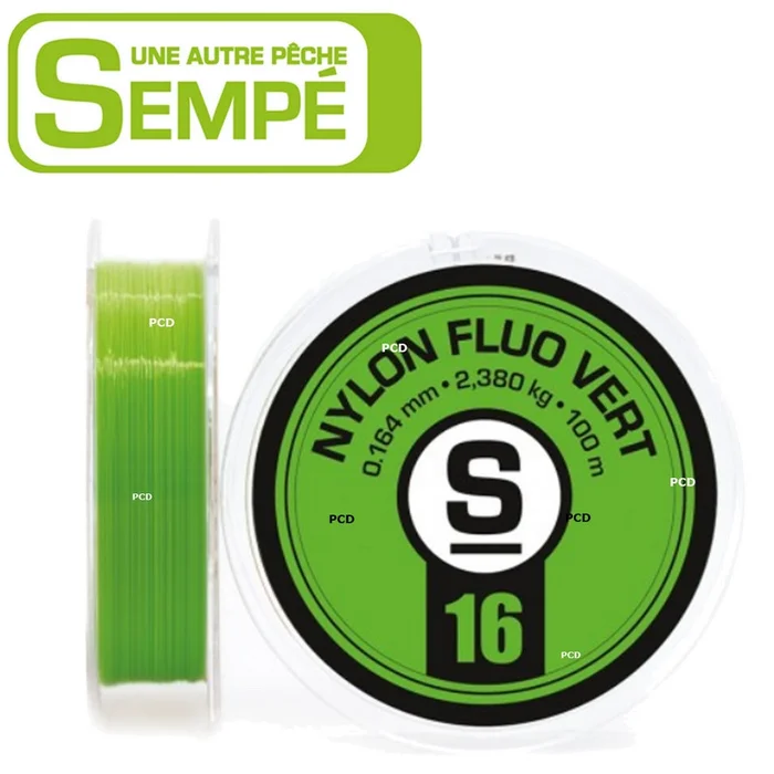 NYLON PIERRE SEMPE FLUO VERT 100M