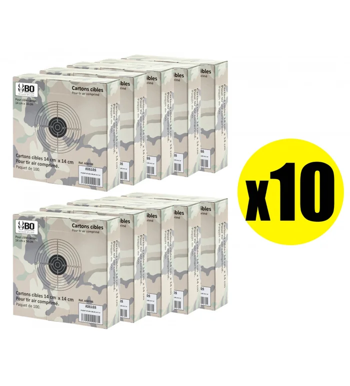 Pack Cibles cartonnées 14 x 14 cm Shoot Again (x10)