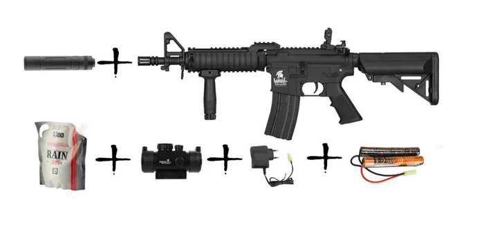 Pack de Noel replique AEG avec point rouge et silencieux1J