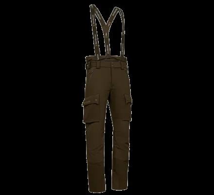 Pantalon de chasse à bretelles Muflon Pro kaki Deerhunter