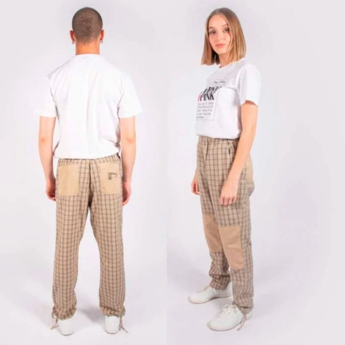 PANTALON THINK PINK CALANQUE UNISEX A QUADRI