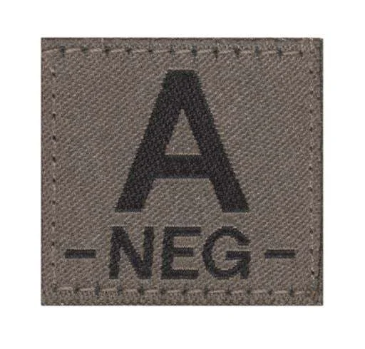 Patch Groupe Sanguin A Négatif OD Clawgear
