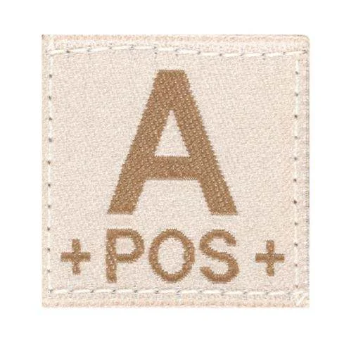 Patch Groupe Sanguin A Positif Tan Clawgear