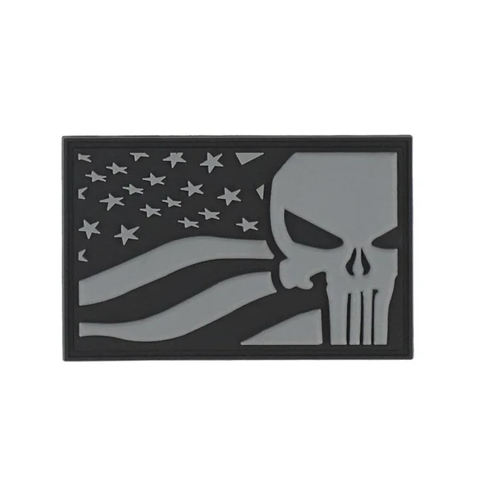Patch Punisher USA Flag Gris