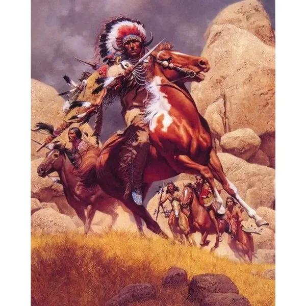 Peinture de guerre indien