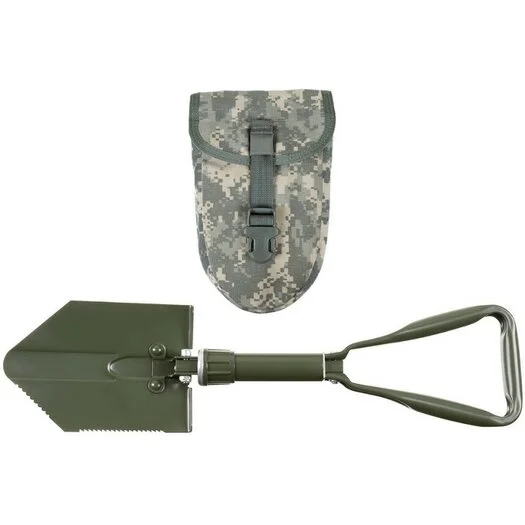 Pelle pliable US en 3 parties avec poche Molle, ACU AT-digital