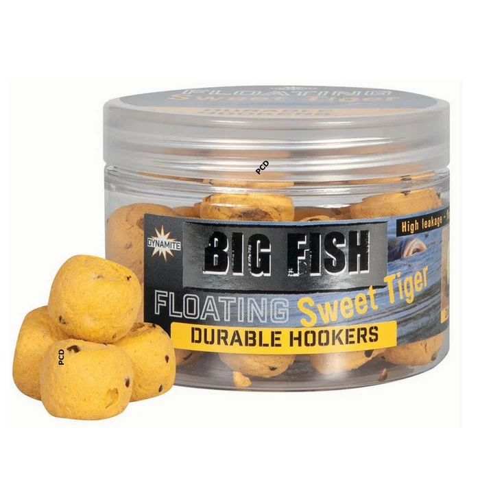 Pellets D’eschage Dynamite Baits Big Fish Sweet Tiger Floating Durable Hookers Jaune 12MM 100G