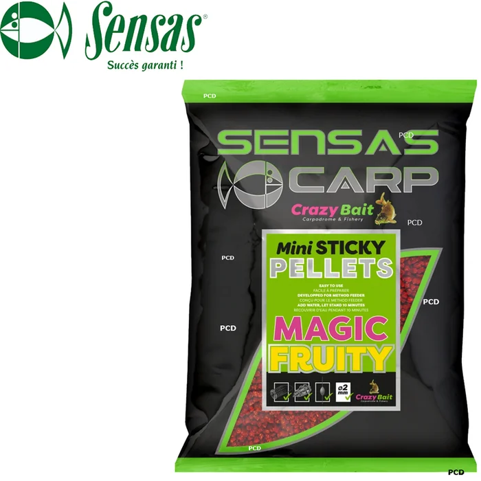 PELLETS SENSAS MINI STICKY PELLET MAGIC FRUITY 2MM 700G