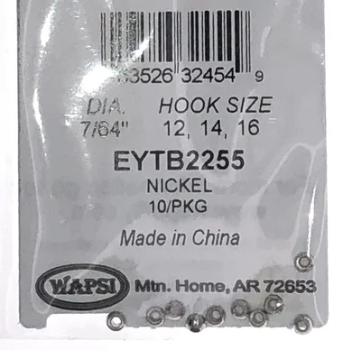 Perles de tungstène Wapsi – 10 par paquet – Nickel 7/64″