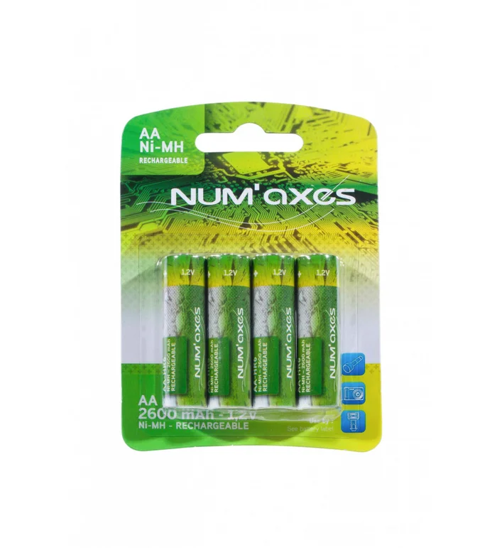 Piles rechargeables type AA HR6 1,2 v – NUM’AXES