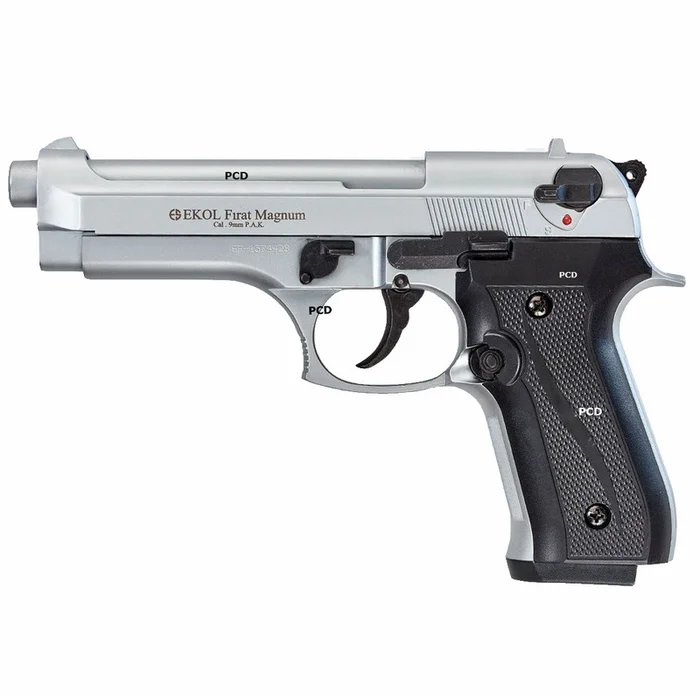 Pistolet 9mm A Blanc Ekol Firat Magnum Chromé