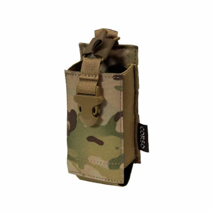 Poche pour Talkie-Walkie Corso Tactical MOLLE – Multicam – Fixation Modulable – Accès Rapide en Terrain