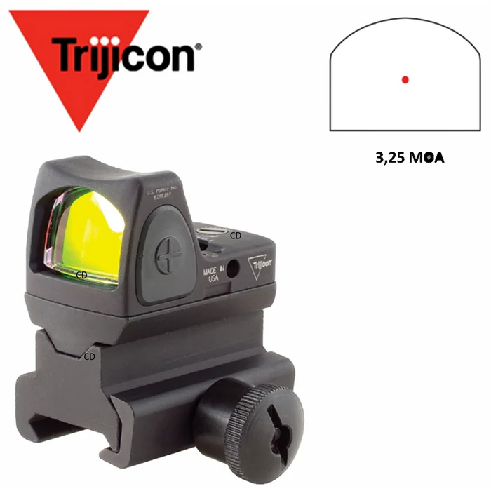 POINT ROUGE TRIJICON RMR RM06 3.25 MOA AVEC EMBASE RM34