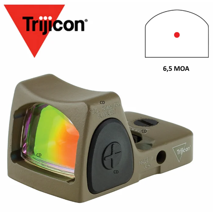 POINT ROUGE TRIJICON RMR RM07 6.5 MOA FINITION FDE