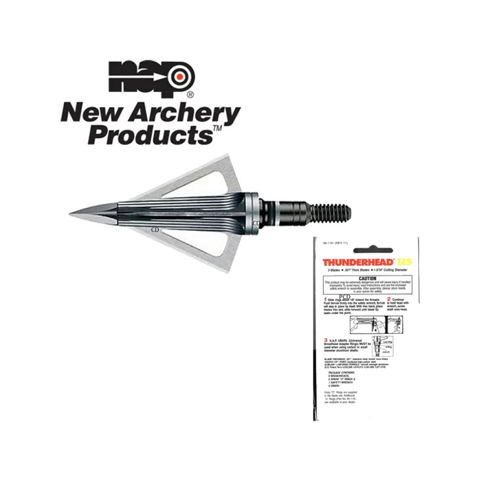 POINTES DE CHASSE NAP THUNDERHEAD 125G 3 LAMES PAR 6
