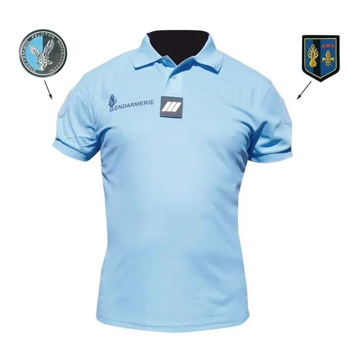 POLO BLEU GENDARMERIE – COOLDRY ANTI HUMIDITE – MAILLE PIQUEE