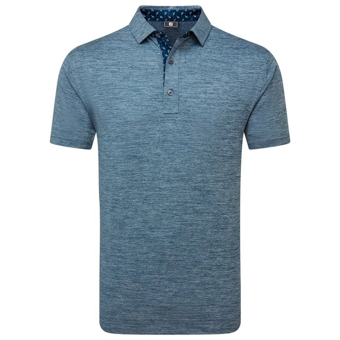 Polo Footjoy Heather Lisle With Trim Navy