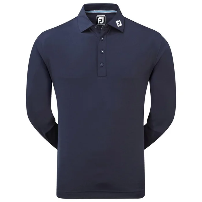 Polo Footjoy Thermolite Long Sleeved Smooth Pique Navy