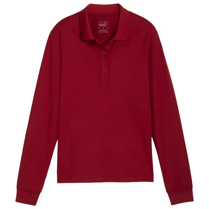 Polo Puma Golf W Cloudspun Midwght Ls Polo Intense Red