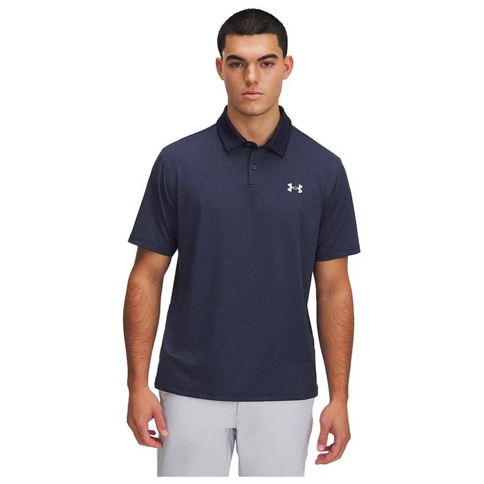 Polo Under Armour T2G Printed Polo Midnight Navy Halo Gray