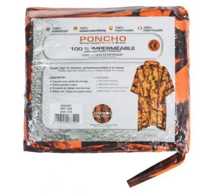 Poncho camouflage orange fluo Ghostcamo – Image 2