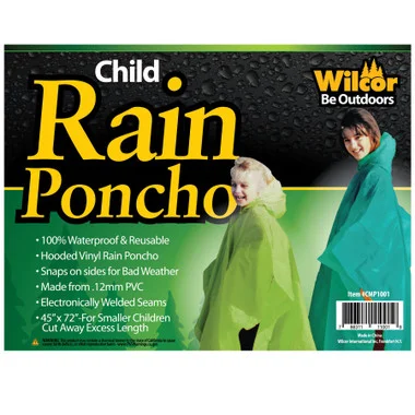 Poncho de pluie pour enfant assorti