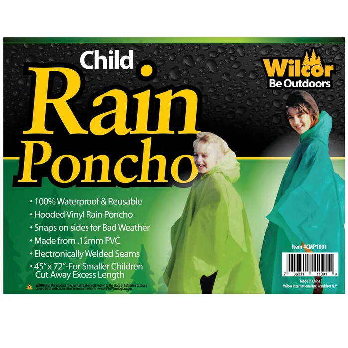 Poncho de pluie pour enfant assorti – Image 2