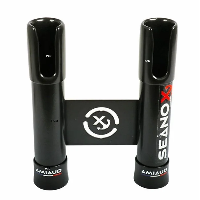 Porte Cannes Inox Seanox Noir 2 Tubes Ouverts
