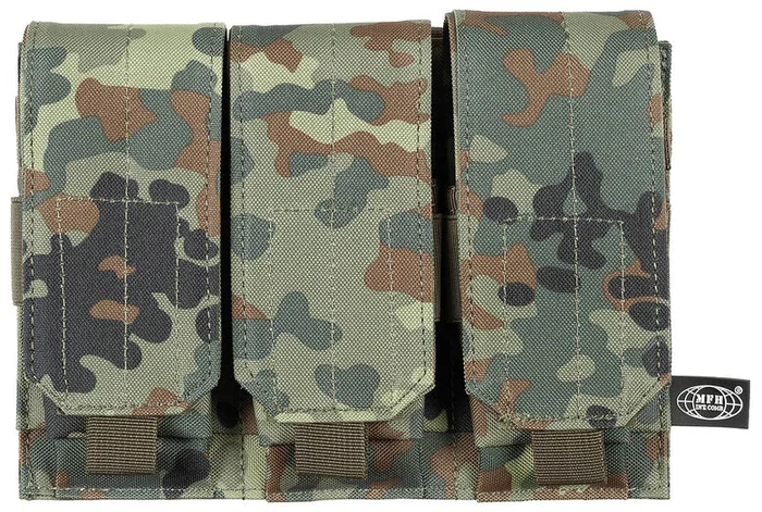Porte chargeur MFH, « MOLLE », triple, Flecktarn