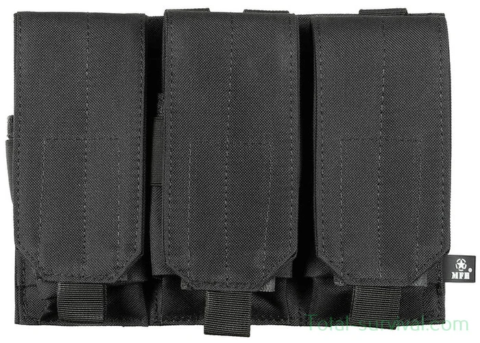 Porte chargeur MFH, « MOLLE », triple, Noir