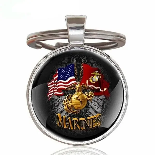 PORTE-CLÉS MILITAIRE – MARINES AMÉRICAINES