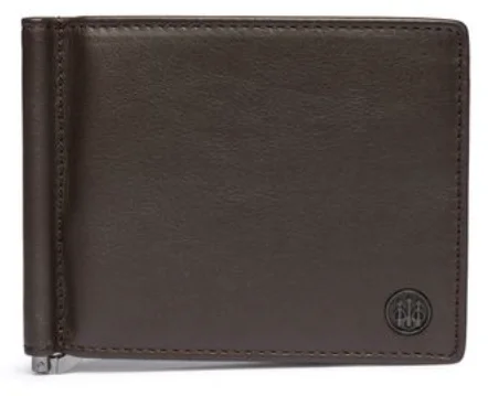 Portefeuille avec clip marron BERETTA