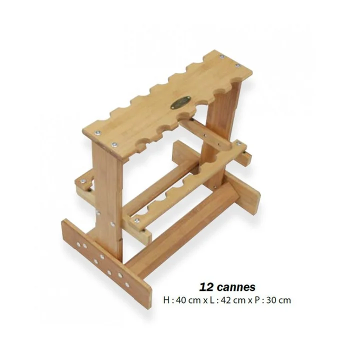 Presentoir en Bambou pour cannes Scratch Tackle