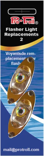 Pro-Troll ProFlash Lighted Flasher Replacement Lights – 2 par paquet
