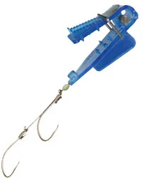 Pro-Troll Roto Chip – #5a Bleu, Hameçons Tandem sans ardillon, Avançon de 7 Pieds 40 lb