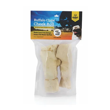 Produits pour animaux de compagnie avancés Rouleau de joue de buffle – Grand 2pc