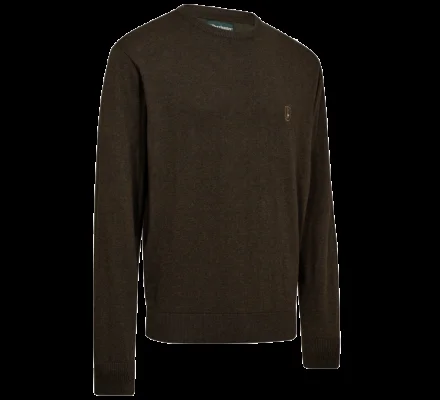 Pull col rond Harrington marron DEERHUNTER
