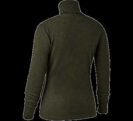 Pull en tricot col roulé Darlington femme vert DEERHUNTER – Image 2