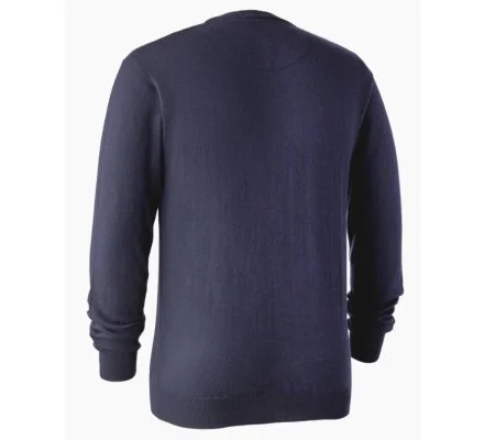 Pull en tricot col V Kingston bleu DEERHUNTER – Image 2