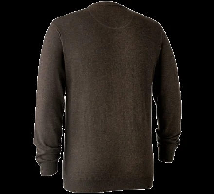 Pull en tricot col V Kingston marron DEERHUNTER – Image 2