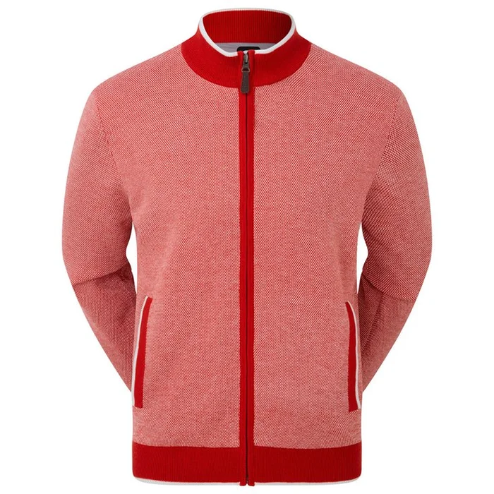 Pull Footjoy Full-Zip Lined Pullover Red