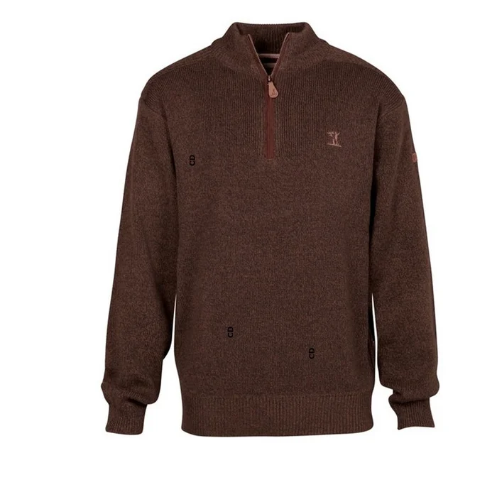 Pull Homme Percussion Col Cheminé Kaki