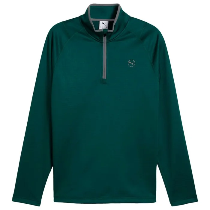 Pull Puma Golf Waffle Fleece 1/4 Zip Dark Myrtle